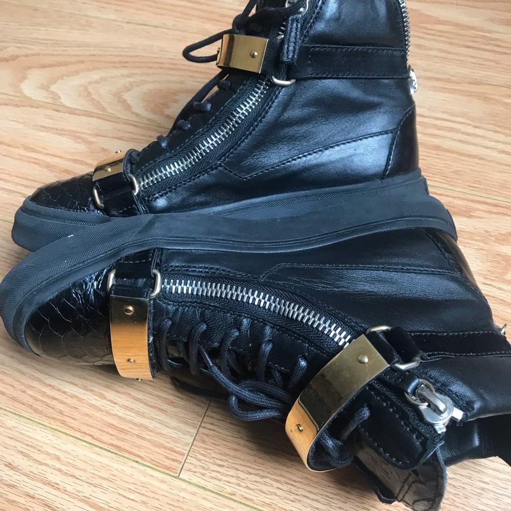 Giuseppe Zanotti Hightop Sneakers Sz 7 - Picture 5 of 15